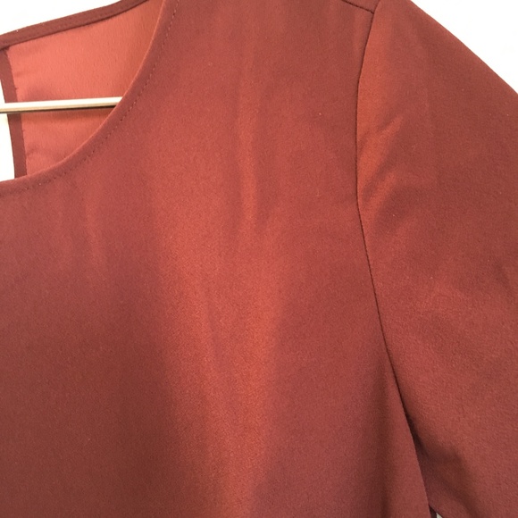 NWT Talbots Burgundy bottom knot blouse - Picture 2 of 8